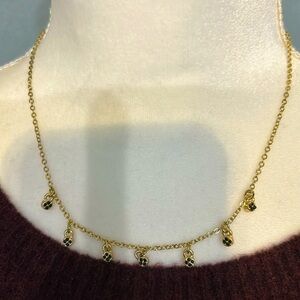 🌸NWOT LOFT Gold and Black dainty necklace 17 inches total length Never worn